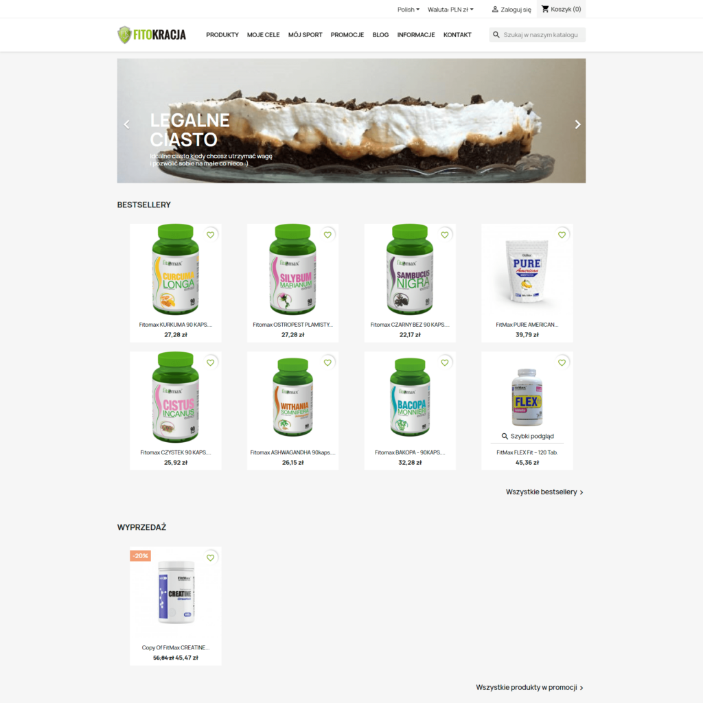 Fitokracja - portfolio sklepów internetowych