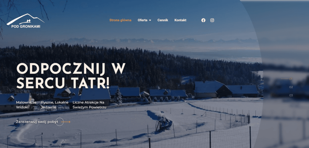 Pod Gronikami - portfolio stron internetowych