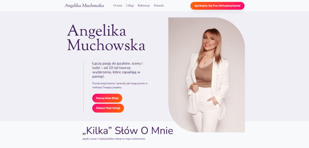 Angelika Muchowska - portfolio stron internetowych